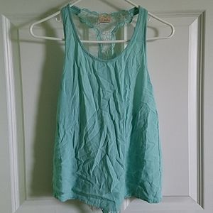 Netted Back Design Tank Top